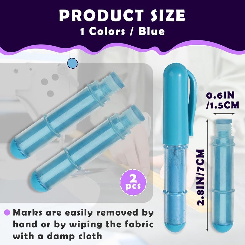 chaseroad 2PCS Sewing Chalk Refill - Blue - Image 3